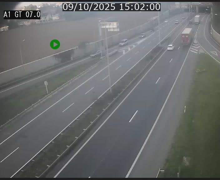 <h2>Traffic live webcam Luxembourg Cents - A1 direction Kirchberg - BK 7</h2>