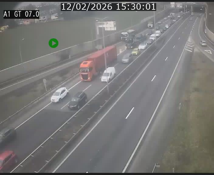 <h2>Traffic live webcam Luxembourg Cents - A1 direction Kirchberg - BK 7</h2>