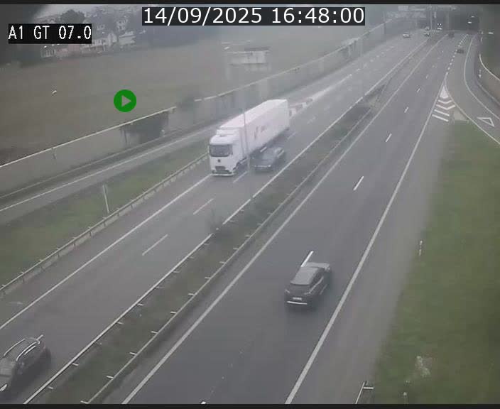 Traffic live webcam Luxembourg Cents - A1 direction Kirchberg - BK 7