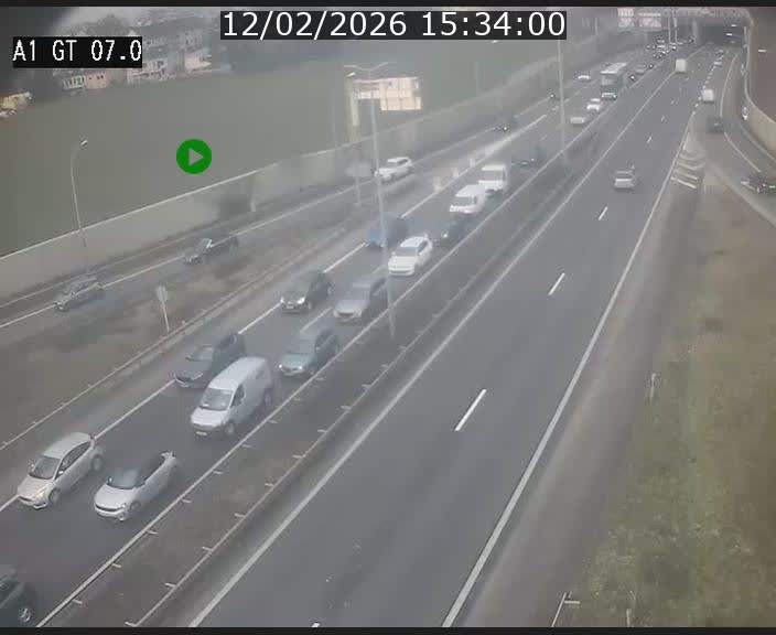 Traffic live webcam Luxembourg Cents - A1 direction Kirchberg - BK 7