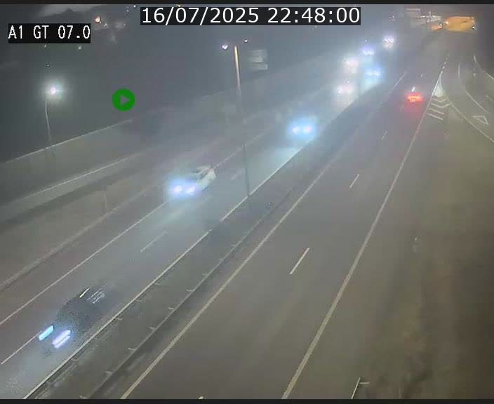 Traffic live webcam Luxembourg Cents - A1 direction Kirchberg - BK 7