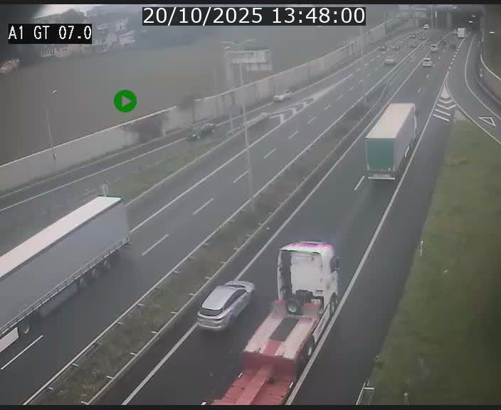 <h2>Traffic live webcam Luxembourg Cents - A1 direction Kirchberg - BK 7</h2>
