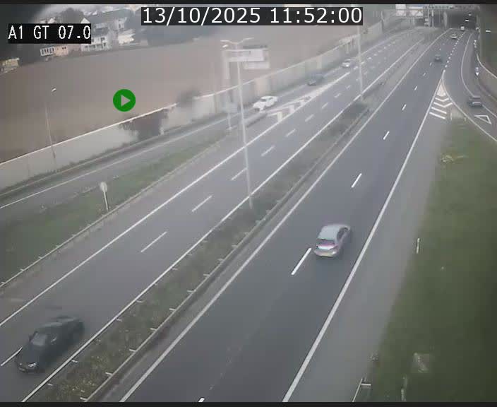 <h2>Traffic live webcam Luxembourg Cents - A1 direction Kirchberg - BK 7</h2>