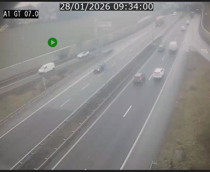 <h2>Traffic live webcam Luxembourg Cents - A1 direction Kirchberg - BK 7</h2>