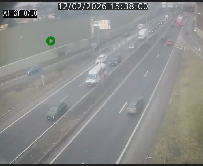 <h2>Traffic live webcam Luxembourg Cents - A1 direction Kirchberg - BK 7</h2>