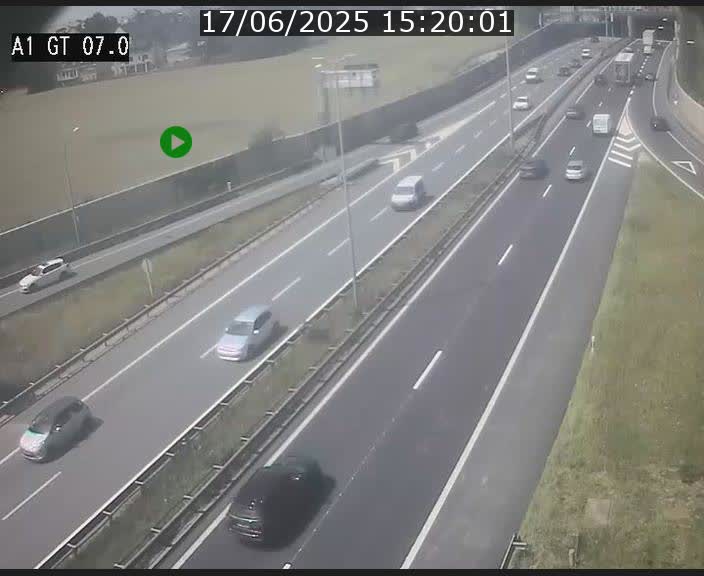 Traffic live webcam Luxembourg Cents - A1 direction Kirchberg - BK 7