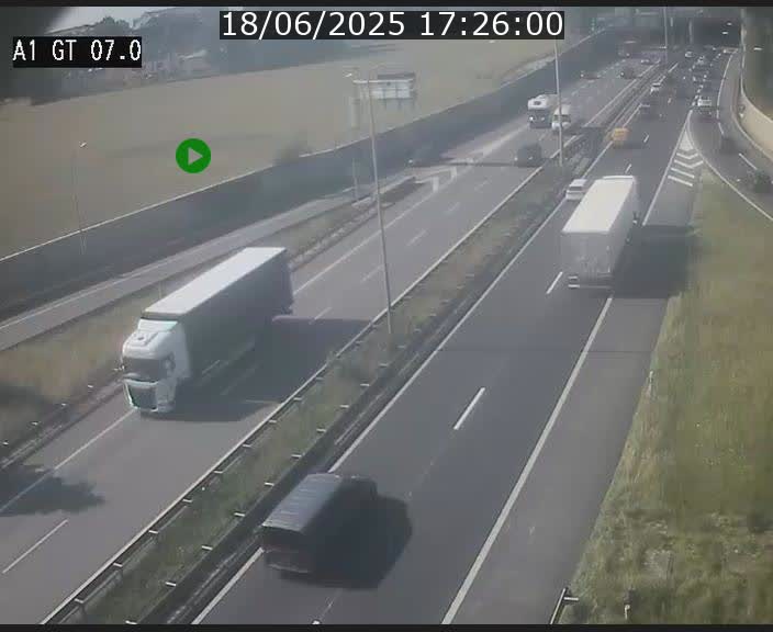 Traffic live webcam Luxembourg Cents - A1 direction Kirchberg - BK 7