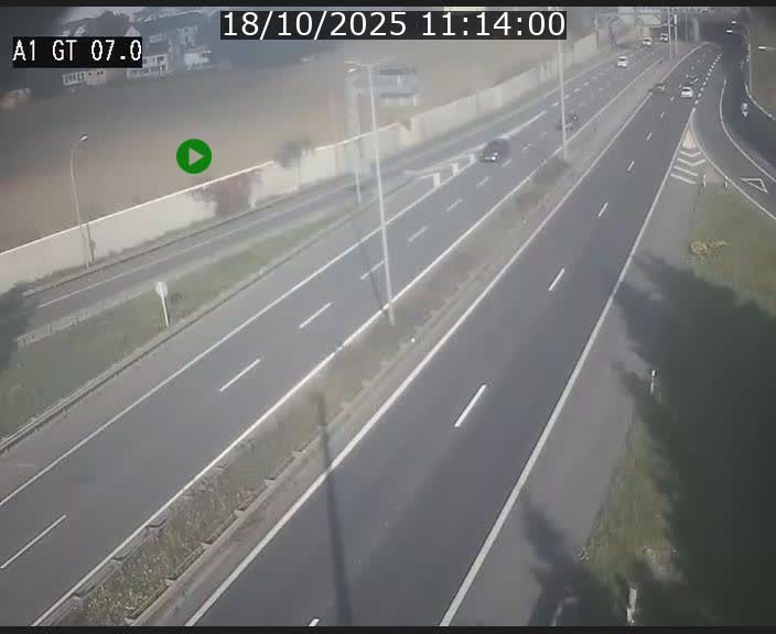 Traffic live webcam Luxembourg Cents - A1 direction Kirchberg - BK 7