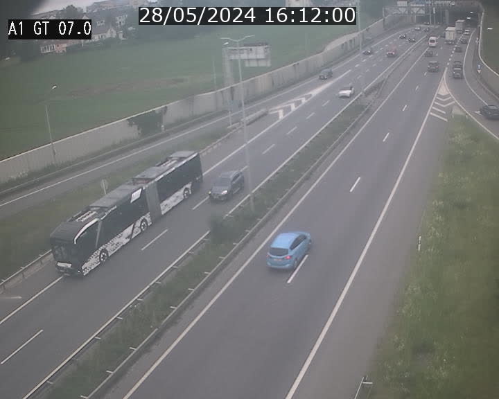 Traffic live webcam Luxembourg Cents - A1 direction Kirchberg - BK 7
