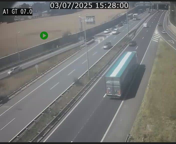 Traffic live webcam Luxembourg Cents - A1 direction Kirchberg - BK 7