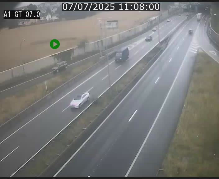 Traffic live webcam Luxembourg Cents - A1 direction Kirchberg - BK 7