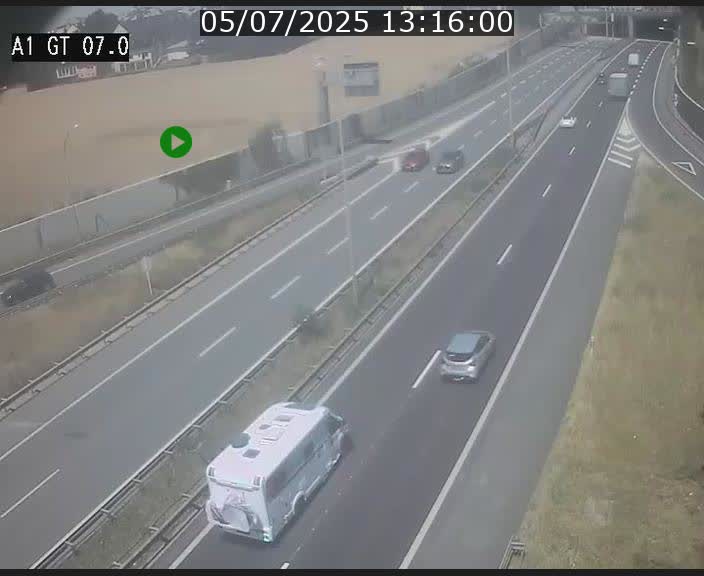 Traffic live webcam Luxembourg Cents - A1 direction Kirchberg - BK 7