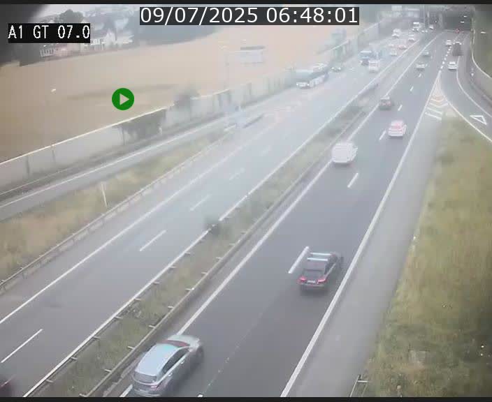 Traffic live webcam Luxembourg Cents - A1 direction Kirchberg - BK 7
