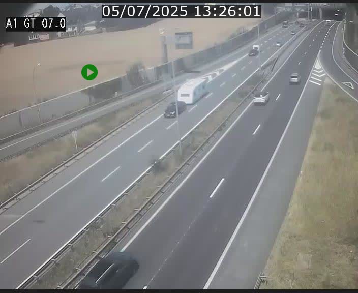 Traffic live webcam Luxembourg Cents - A1 direction Kirchberg - BK 7
