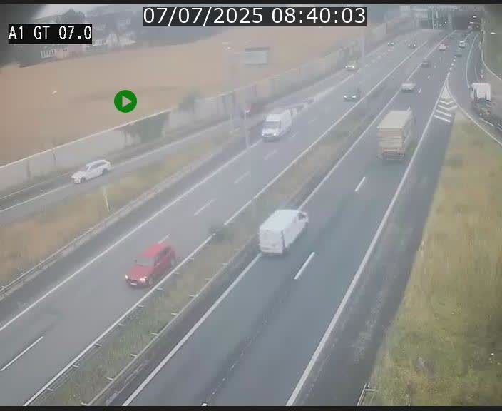 Traffic live webcam Luxembourg Cents - A1 direction Kirchberg - BK 7