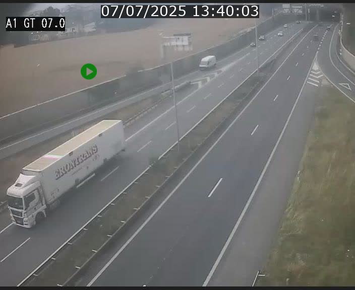 Traffic live webcam Luxembourg Cents - A1 direction Kirchberg - BK 7