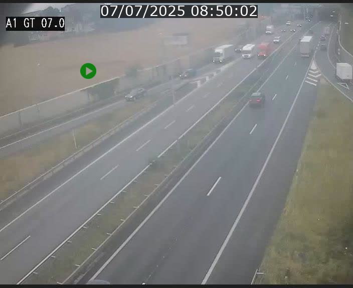 Traffic live webcam Luxembourg Cents - A1 direction Kirchberg - BK 7
