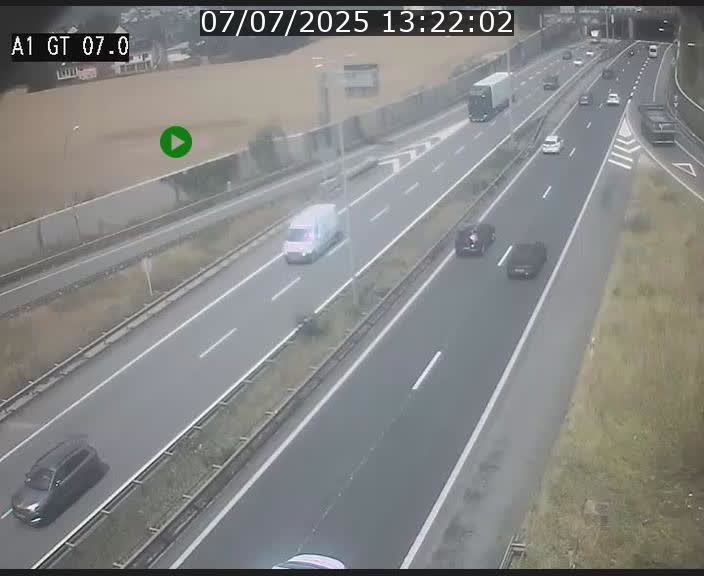 Traffic live webcam Luxembourg Cents - A1 direction Kirchberg - BK 7