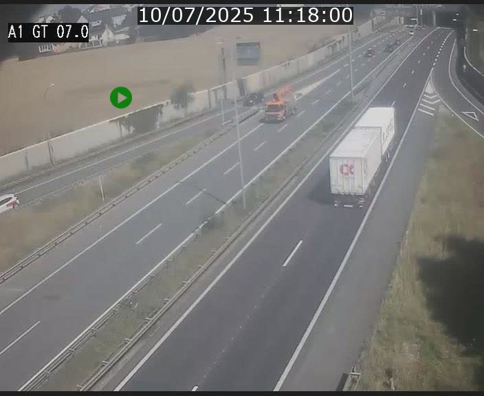 Traffic live webcam Luxembourg Cents - A1 direction Kirchberg - BK 7