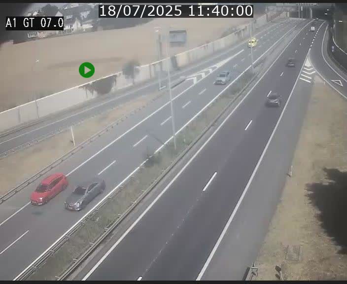 Traffic live webcam Luxembourg Cents - A1 direction Kirchberg - BK 7