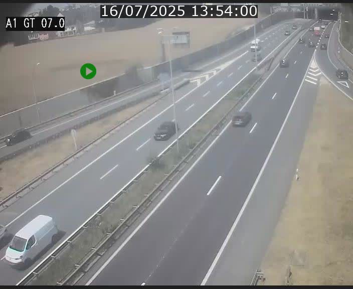 Traffic live webcam Luxembourg Cents - A1 direction Kirchberg - BK 7