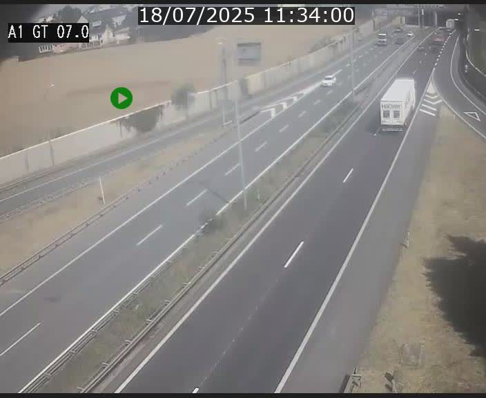 Traffic live webcam Luxembourg Cents - A1 direction Kirchberg - BK 7