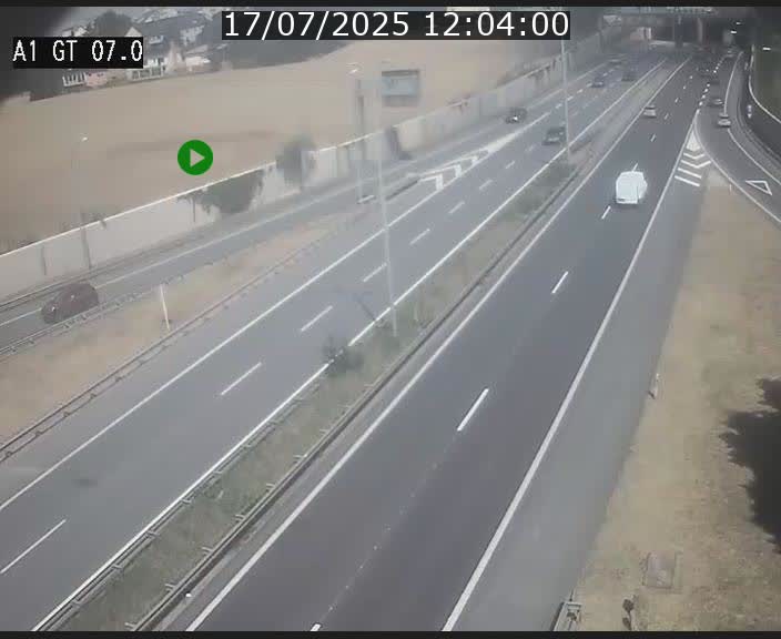 Traffic live webcam Luxembourg Cents - A1 direction Kirchberg - BK 7