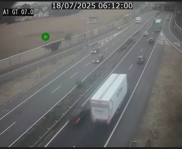 Traffic live webcam Luxembourg Cents - A1 direction Kirchberg - BK 7