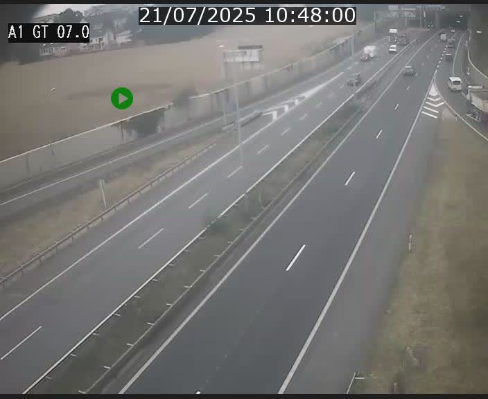 Traffic live webcam Luxembourg Cents - A1 direction Kirchberg - BK 7