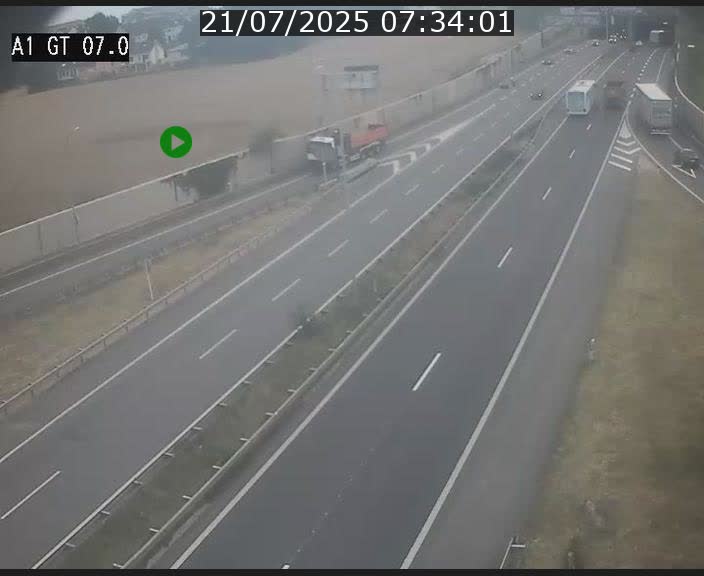 Traffic live webcam Luxembourg Cents - A1 direction Kirchberg - BK 7