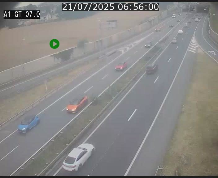 Traffic live webcam Luxembourg Cents - A1 direction Kirchberg - BK 7