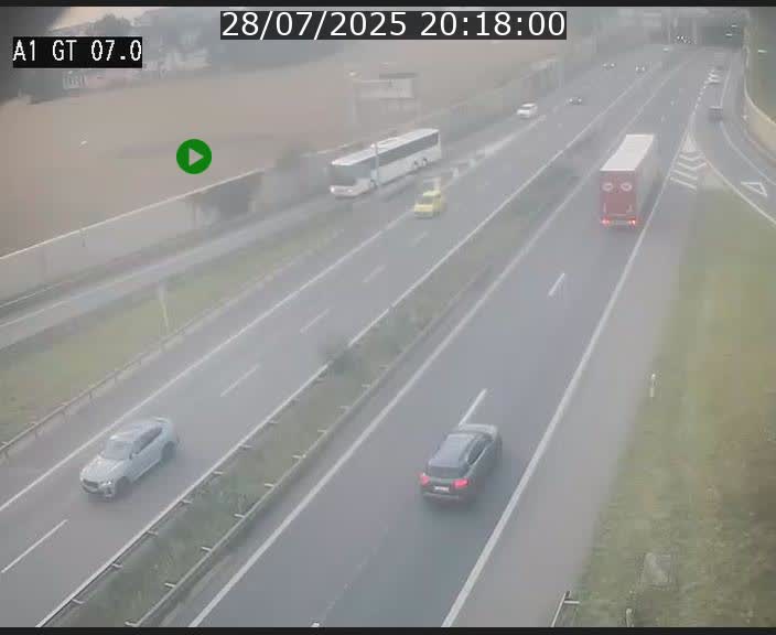 Traffic live webcam Luxembourg Cents - A1 direction Kirchberg - BK 7