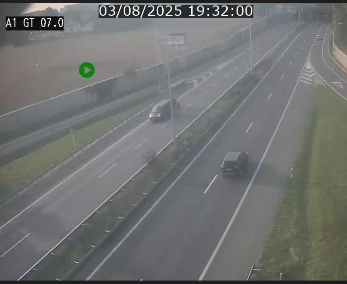 Traffic live webcam Luxembourg Cents - A1 direction Kirchberg - BK 7