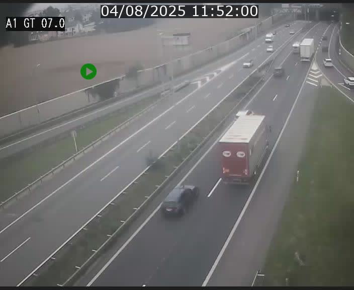 Traffic live webcam Luxembourg Cents - A1 direction Kirchberg - BK 7