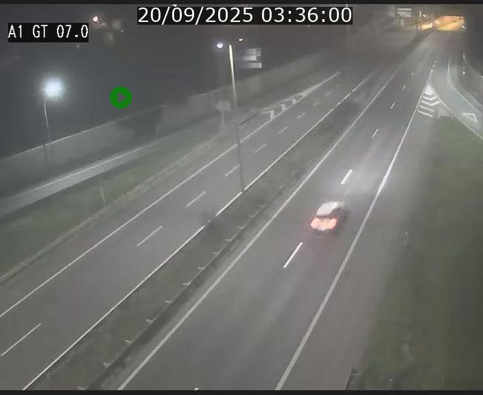 Traffic live webcam Luxembourg Cents - A1 direction Kirchberg - BK 7