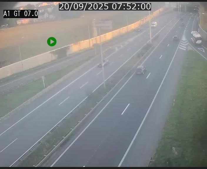 Traffic live webcam Luxembourg Cents - A1 direction Kirchberg - BK 7