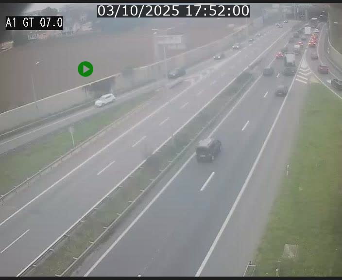 Traffic live webcam Luxembourg Cents - A1 direction Kirchberg - BK 7