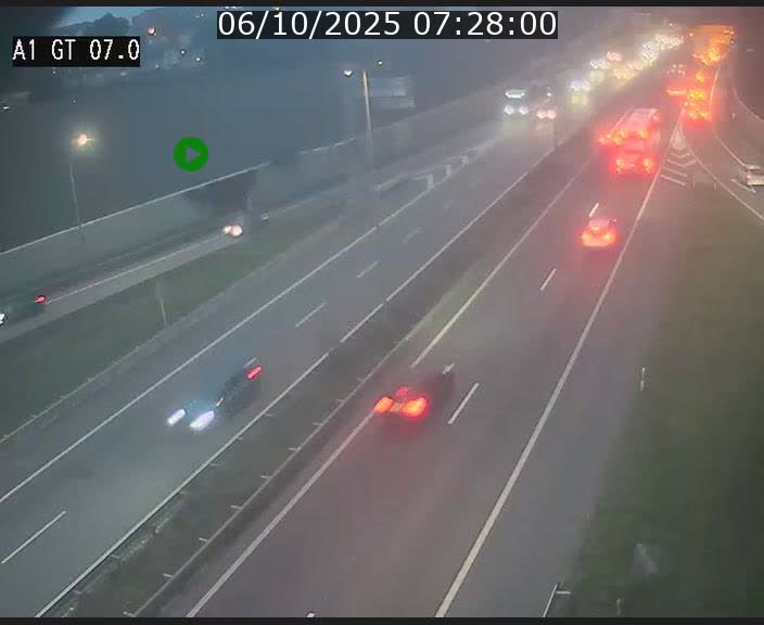 Traffic live webcam Luxembourg Cents - A1 direction Kirchberg - BK 7