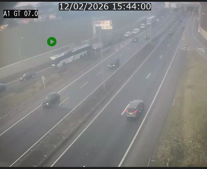 Traffic live webcam Luxembourg Cents - A1 direction Kirchberg - BK 7