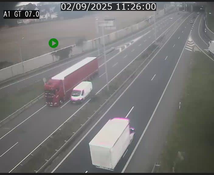 <h2>Traffic live webcam Luxembourg Cents - A1 direction Kirchberg - BK 7</h2>