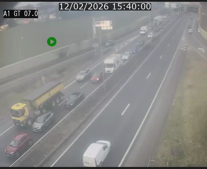 <h2>Traffic live webcam Luxembourg Cents - A1 direction Kirchberg - BK 7</h2>