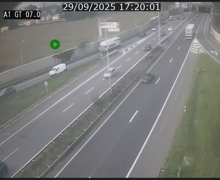 <h2>Traffic live webcam Luxembourg Cents - A1 direction Kirchberg - BK 7</h2>