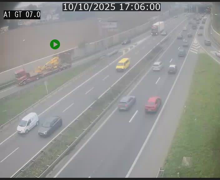 <h2>Traffic live webcam Luxembourg Cents - A1 direction Kirchberg - BK 7</h2>
