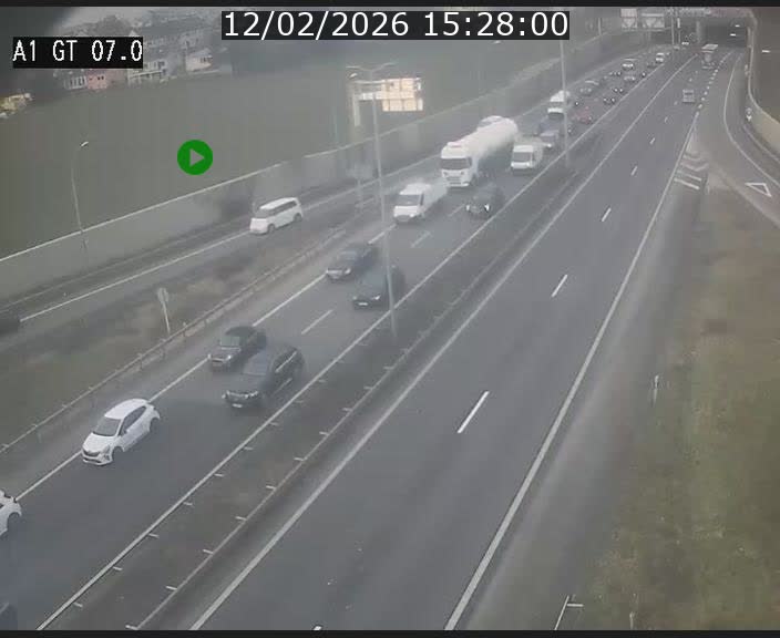 <h2>Traffic live webcam Luxembourg Cents - A1 direction Kirchberg - BK 7</h2>