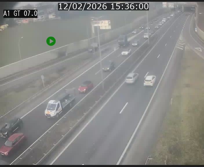 <h2>Traffic live webcam Luxembourg Cents - A1 direction Kirchberg - BK 7</h2>