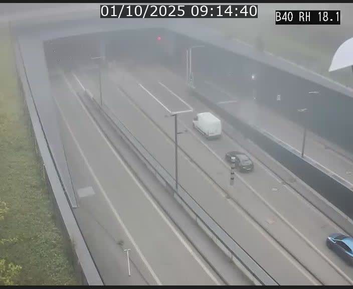 <h2>Webcam sur la route de contournement d'Esch-Belval avant le tunnel Central Gate au niveau de la porte de France et du radar fixe</h2>