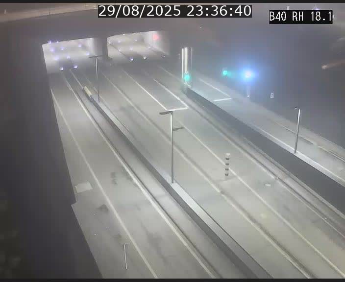 Webcam sur la route de contournement d'Esch-Belval avant le tunnel Central Gate au niveau de la porte de France et du radar fixe