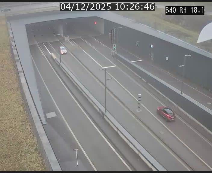 <h2>Webcam sur la route de contournement d'Esch-Belval avant le tunnel Central Gate au niveau de la porte de France et du radar fixe</h2>