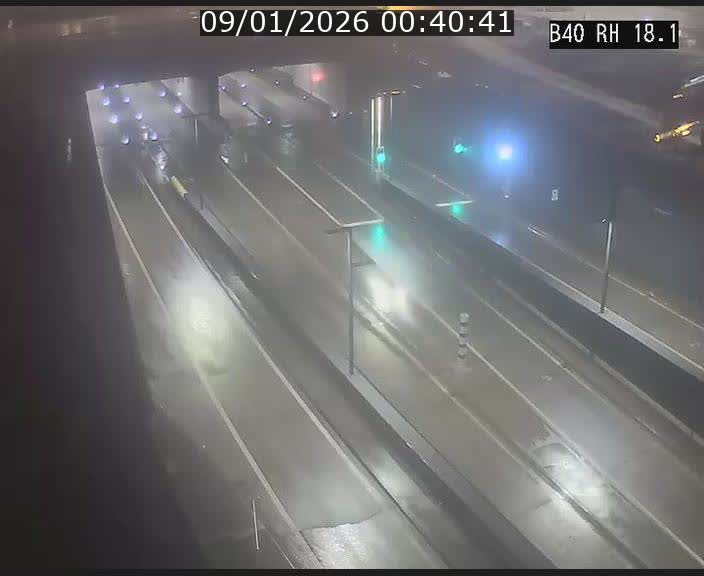 Webcam sur la route de contournement d'Esch-Belval avant le tunnel Central Gate au niveau de la porte de France et du radar fixe