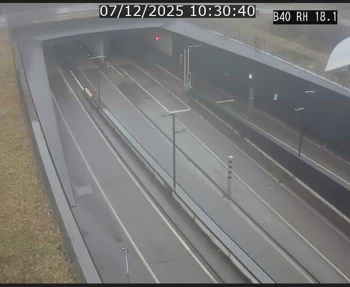 <h2>Webcam sur la route de contournement d'Esch-Belval avant le tunnel Central Gate au niveau de la porte de France et du radar fixe</h2>